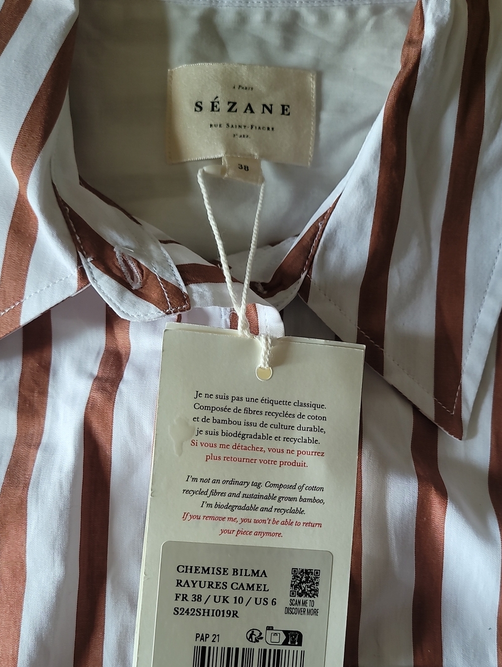 Sézane Sezane Bilma Shirt NWT - Picture 5 of 12